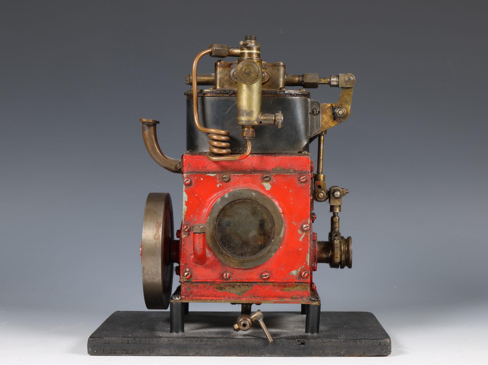 Metalen en bronzen model van scheeps dieselmotor, ca. 1920; - Bild 5 aus 5