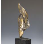 Bronzen sculptuur voorstellende twee verstrengelde vleugels.