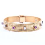 18 kt. Gouden Milanese armband,