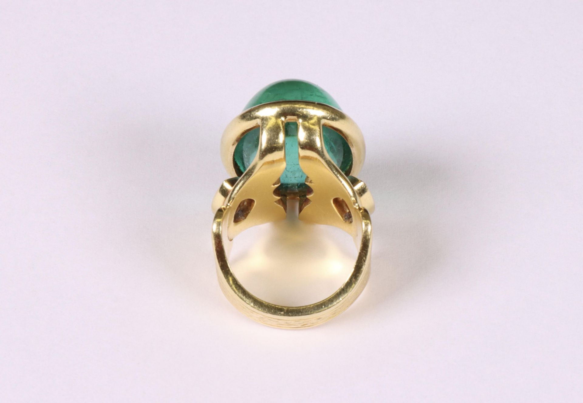 18 kt. Gouden ring, - Image 5 of 5