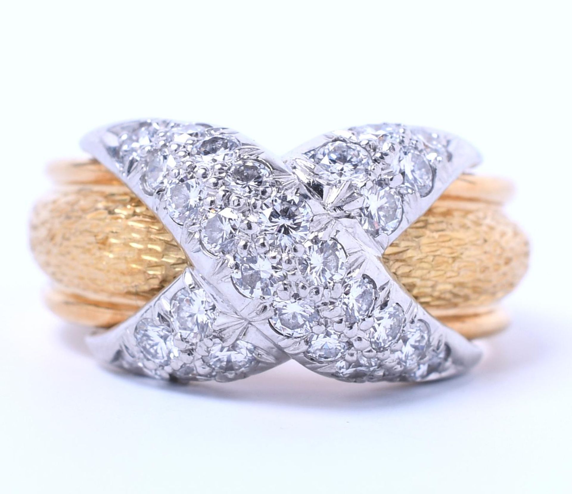 Schlumberger voor Tiffany & Co., 18 kt. gouden met platina X ring.
