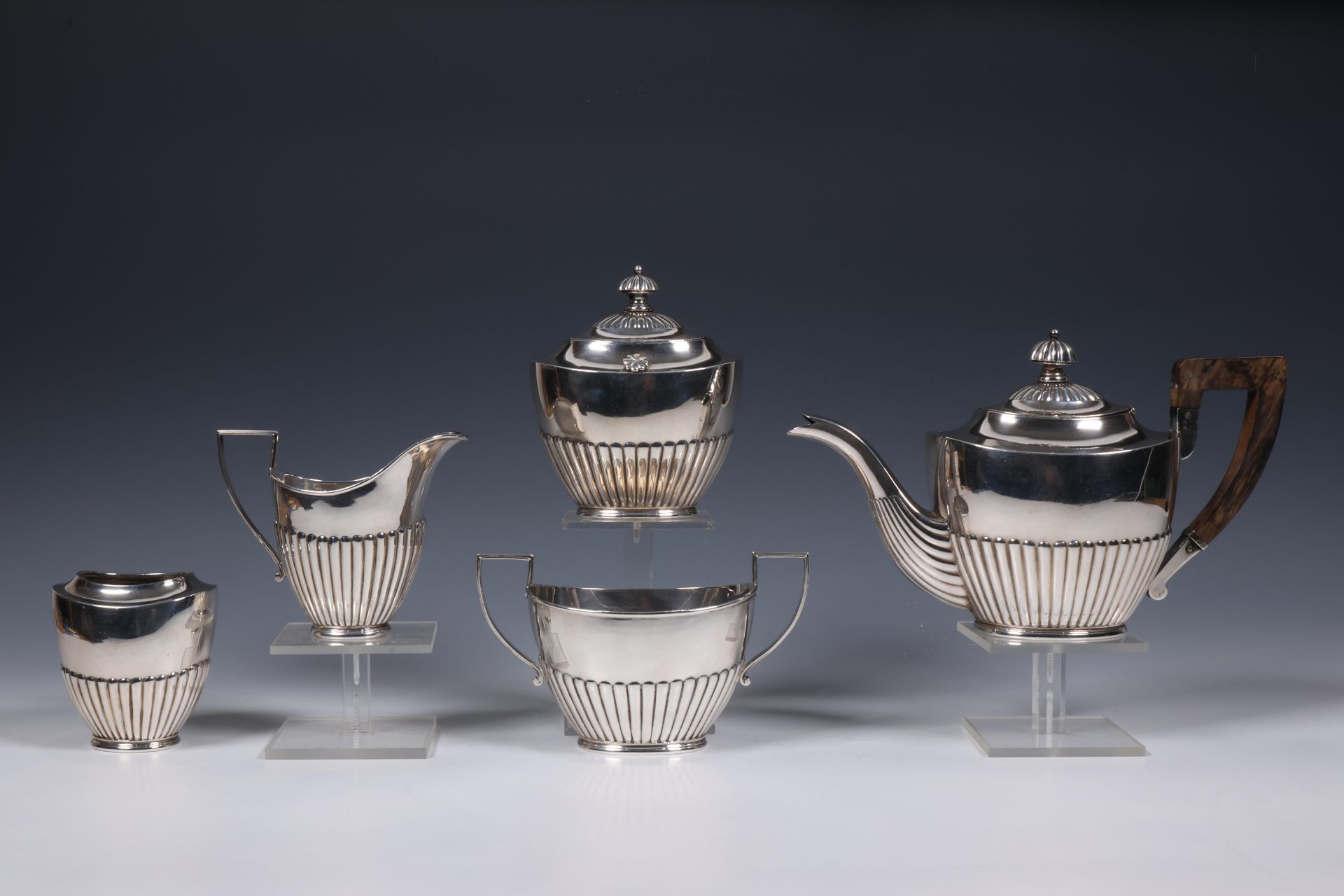 Vijfdelig theeservies, Louis XVI-stijl, ca. 1900,
