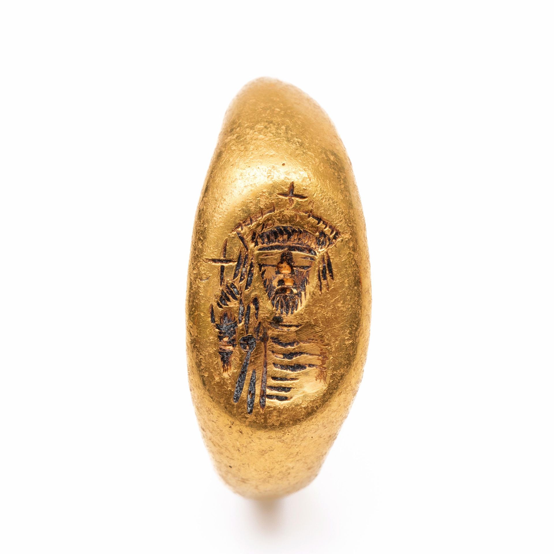 Hoog gehalte gouden Byzantijnse ring, ca. 600 na Chr. - Image 3 of 3