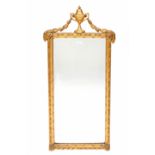 Spiegel in verguld houten lijst, Louis XVI stijl, 19e eeuw;