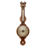Mahoniehouten banjobarometer gesigneerd J. Gudendag Amsterdam, 19e eeuw;