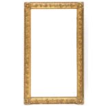 Rechthoekige gefacetteerde spiegel in vergulde lijst, 19e eeuw,