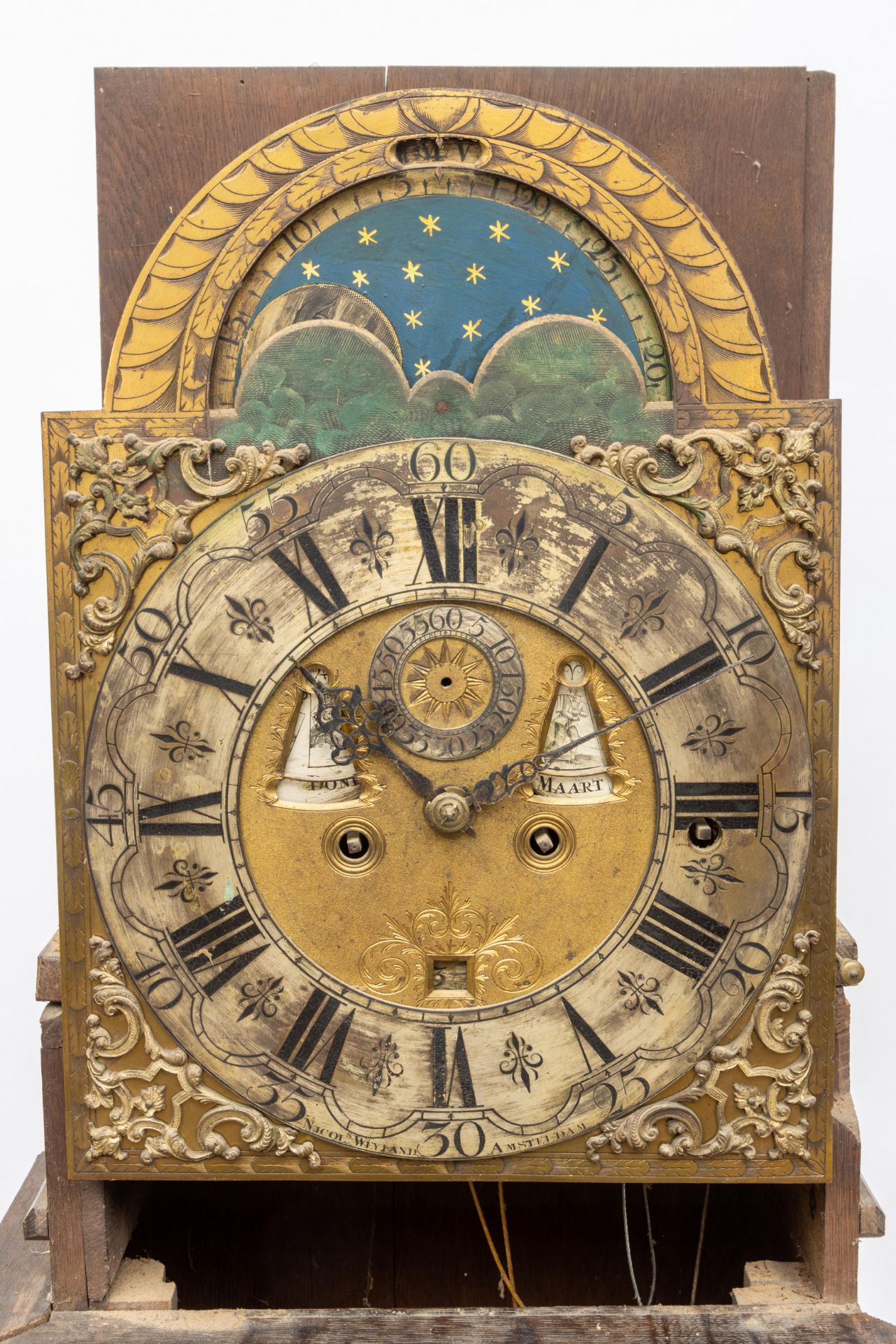Staand horloge, Nicolaas Weyland Amsterdam, ca. 1740; - Image 5 of 5