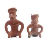 Mexico, a pair of terracotta figures, Colima 100 BC-300 AD;