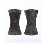 Near Eastern, a pair of bronze wrist guards, ca. 1st Mill BC,