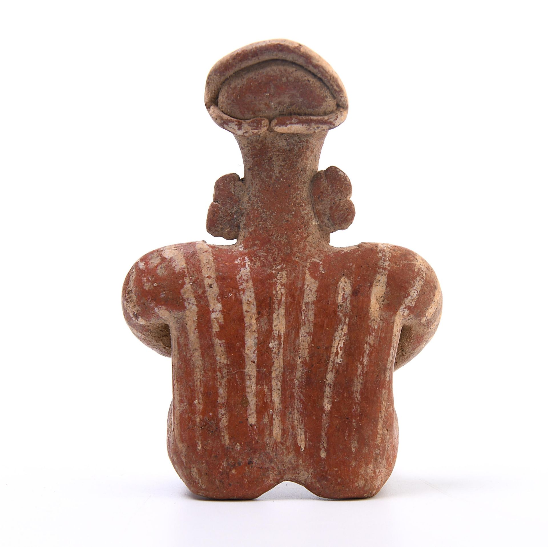 Mexico, a terracotta small Nayarit sculpture of a seated figure. - Image 4 of 4