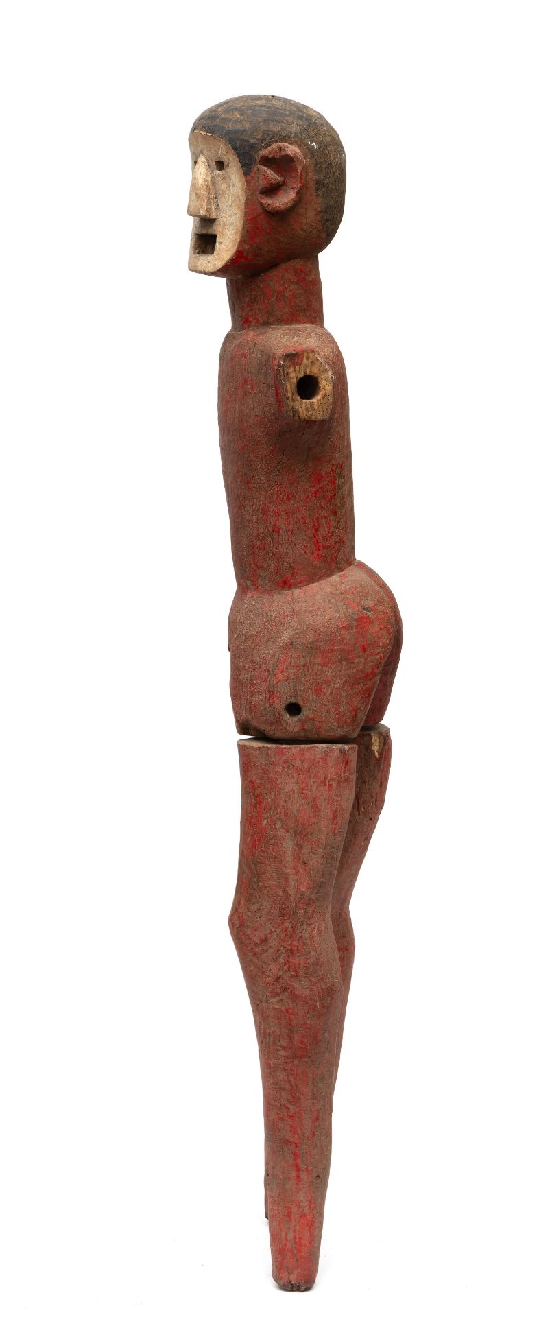 Tanzania, Sukuma, a red painted standing male figure - Image 4 of 4