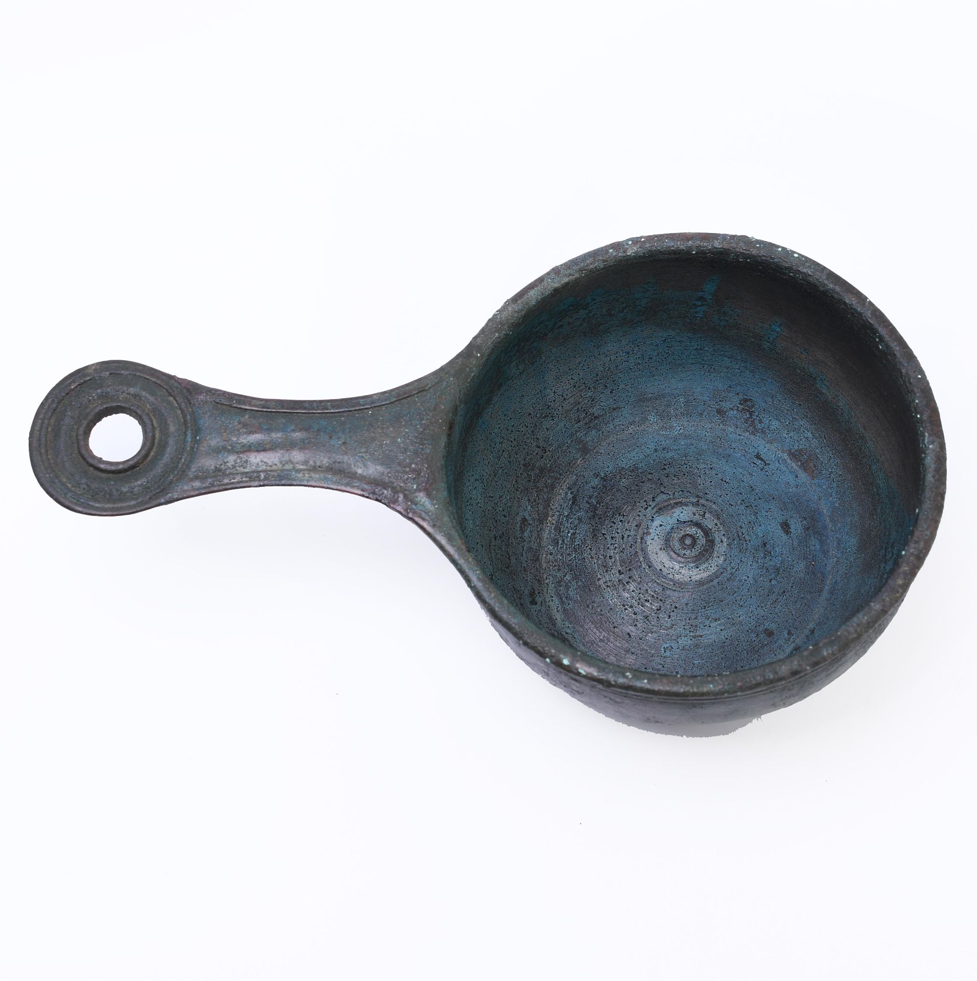 Roman bronze cooking pan, casserole, ca. 1st century AD, - Image 2 of 3