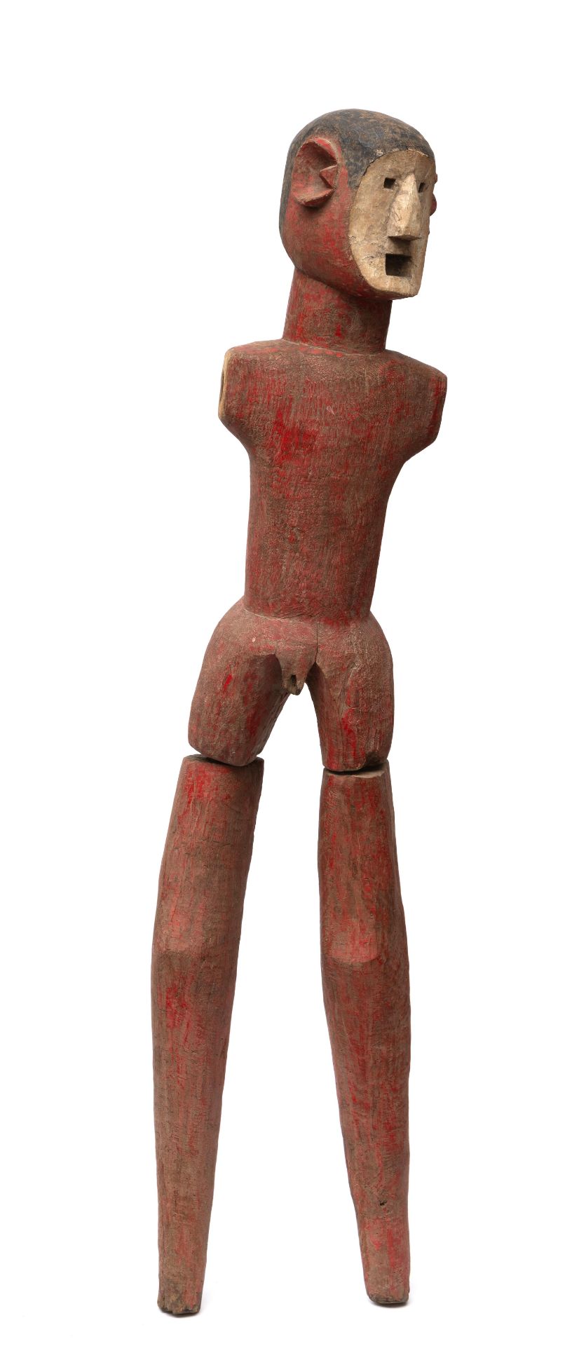 Tanzania, Sukuma, a red painted standing male figure
