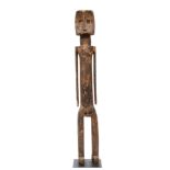 D.R. Congo, Kumu, standing columnar male figure,