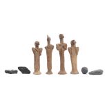 Syria, four terracotta idol figures, ca. 2nd Mill BC.