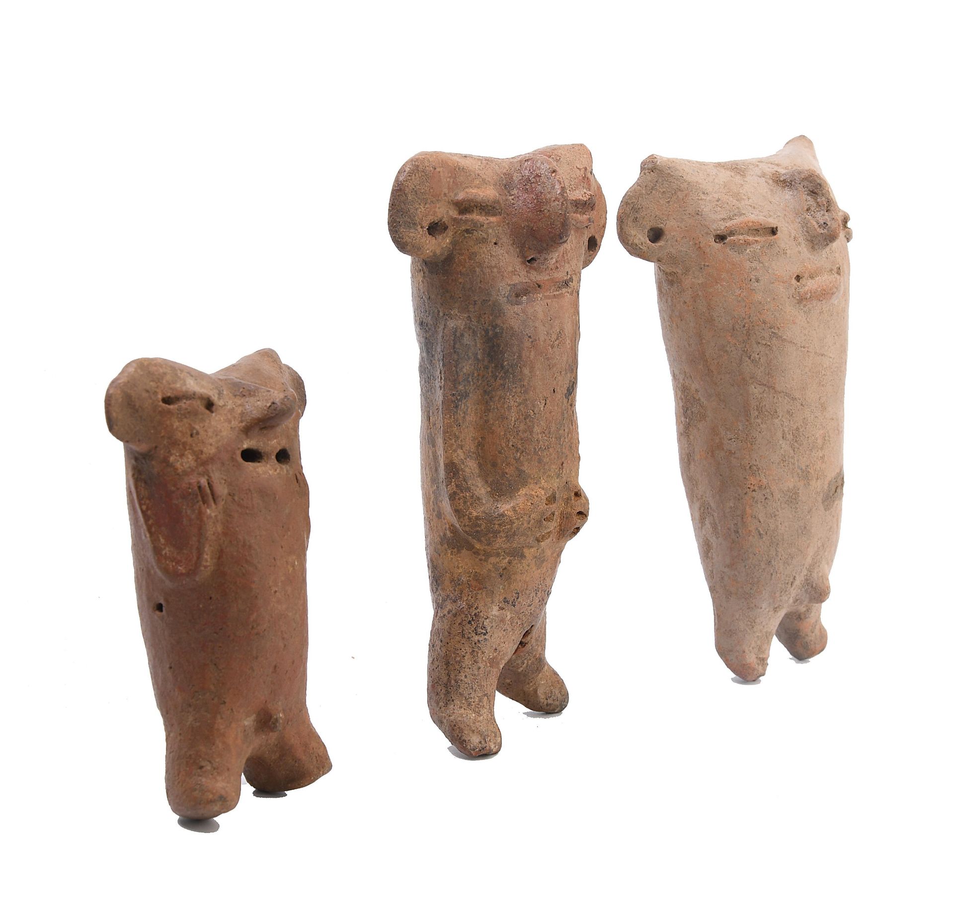 Peru, Vicus, three terracotta figures, 500 - 200 BC. - Image 2 of 4