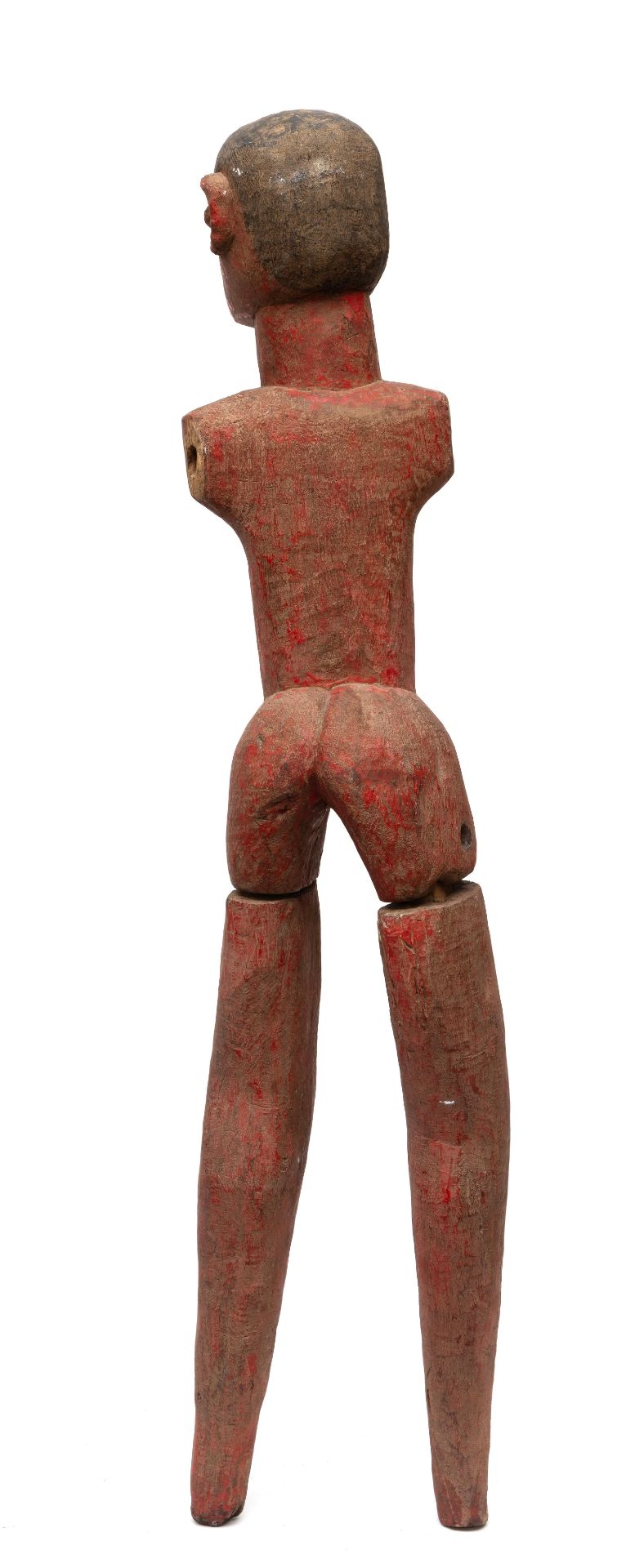 Tanzania, Sukuma, a red painted standing male figure - Image 3 of 4