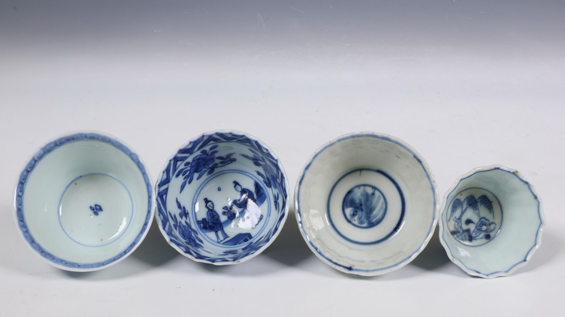 China, collection of blue and white cups and saucers, Kangxi period (1662-1722) and later, - Image 4 of 4