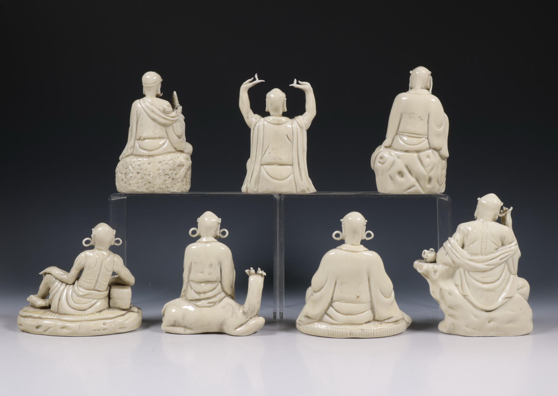 China, collection of seven blanc-de-Chine figures, 20th century, - Image 3 of 5