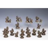 China, collection of bronze opium weights,