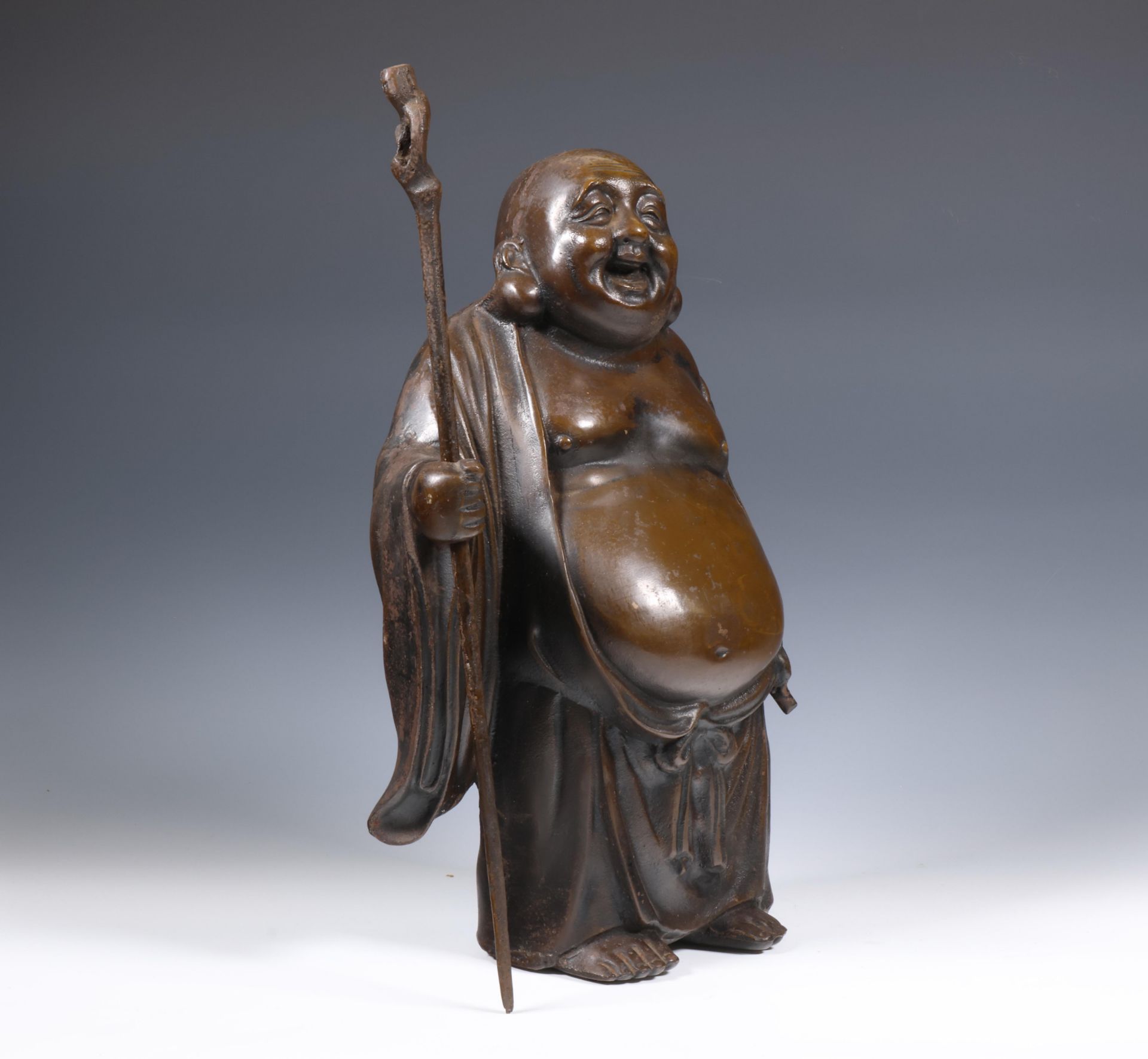 Japan, bronze figure of Hotei, 20th century, - Bild 3 aus 5