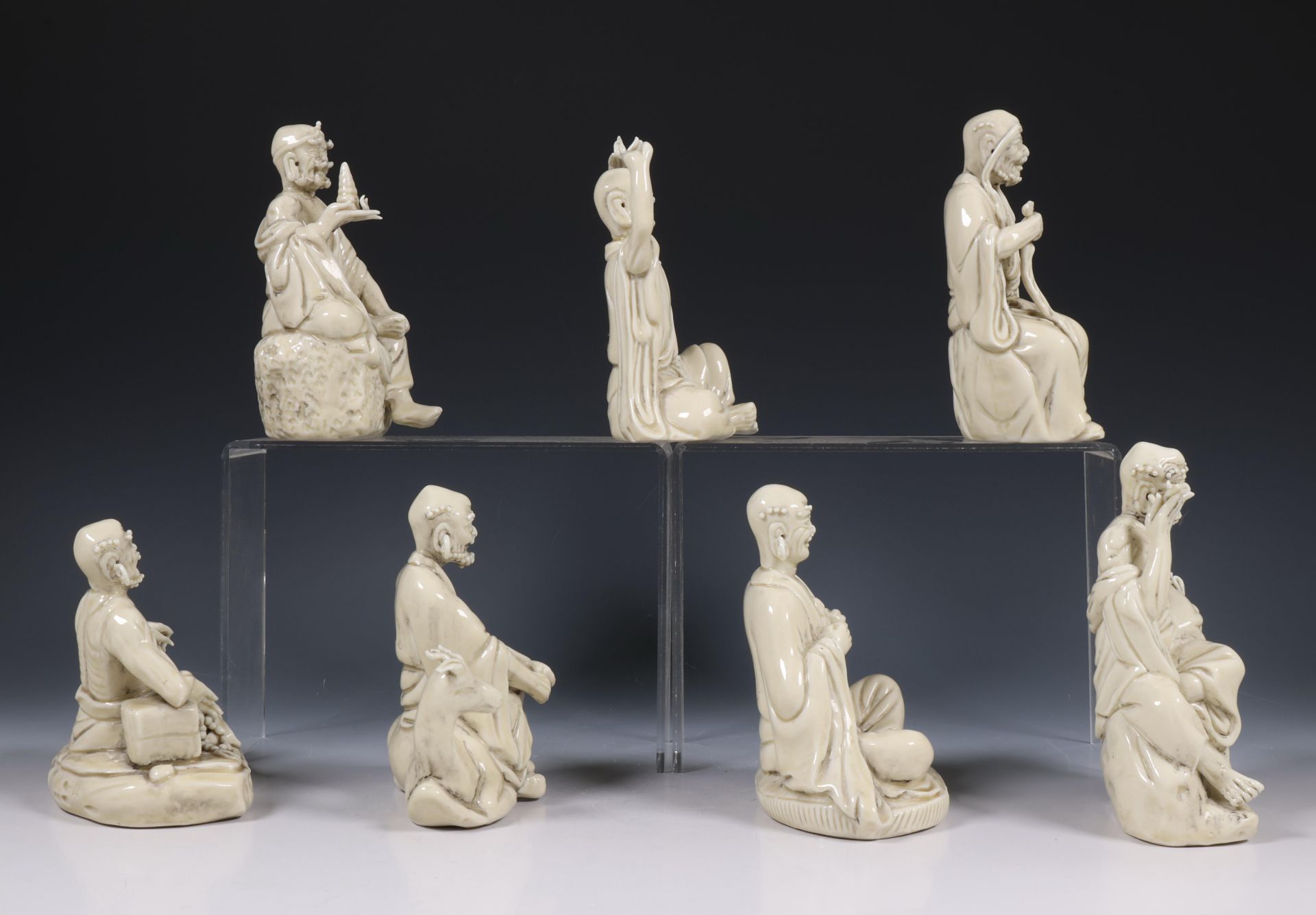 China, collection of seven blanc-de-Chine figures, 20th century, - Image 4 of 5
