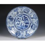 China, large blue and white 'kraak porselein' dish, Wanli period (1573-1619),