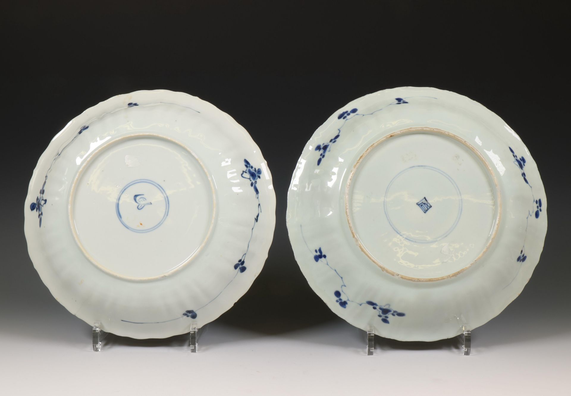 China, two blue and white porcelain plates, Kangxi period (1662-1722), - Image 2 of 3