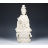 China, blanc-de-chine figure of Guanyin, 20th century,