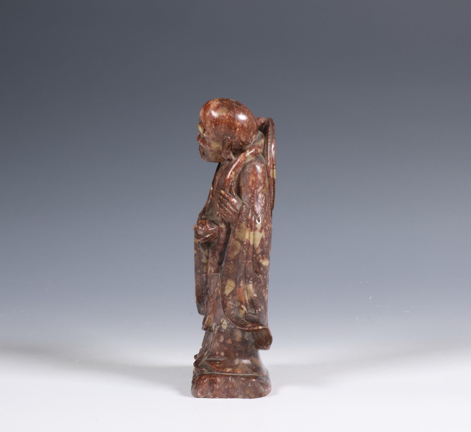 China, shoushan soapstone figure of Damo, ca. 1900, - Image 2 of 5