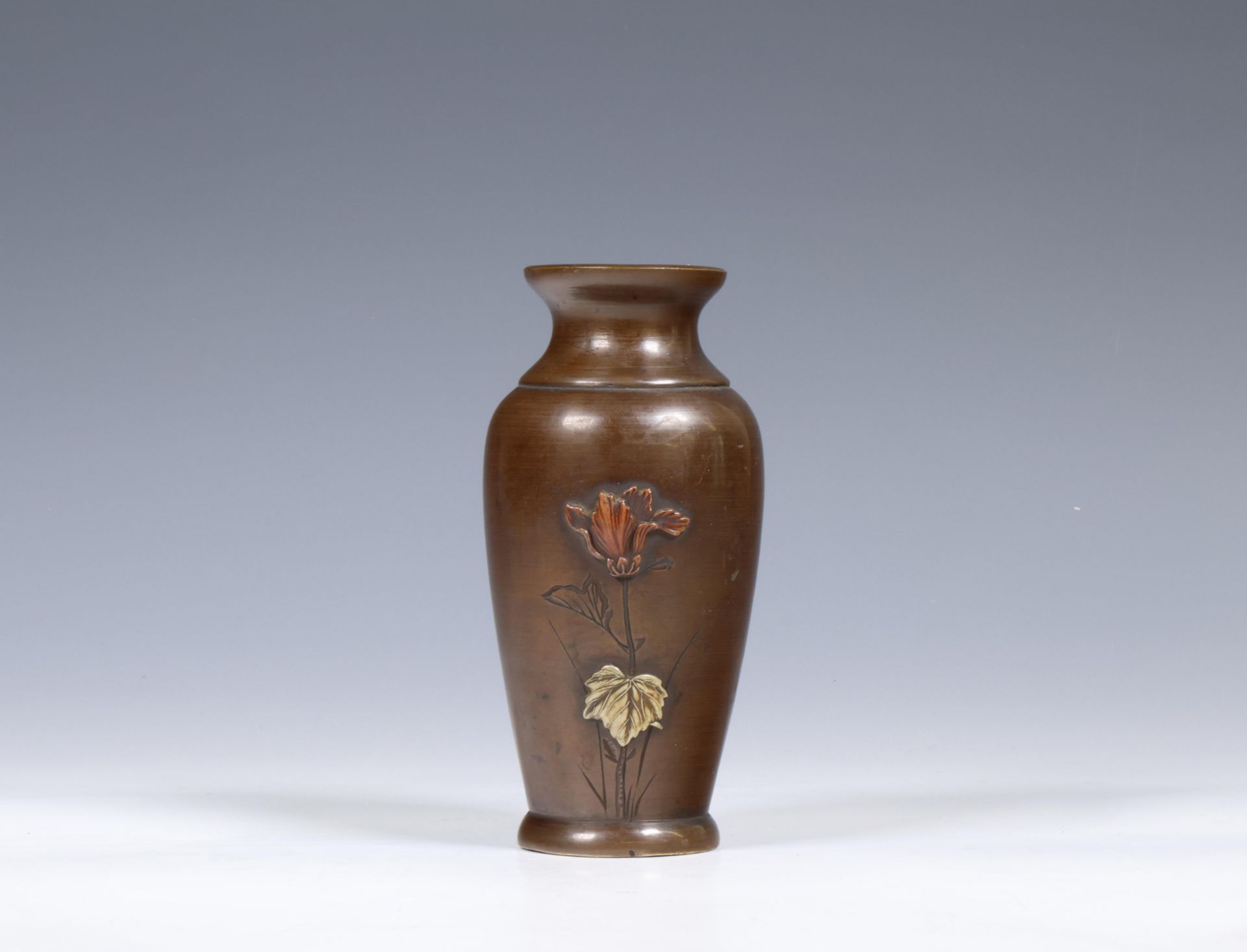 Japan, bronze miniature vase, Meiji period, ca. 1900; - Bild 3 aus 6