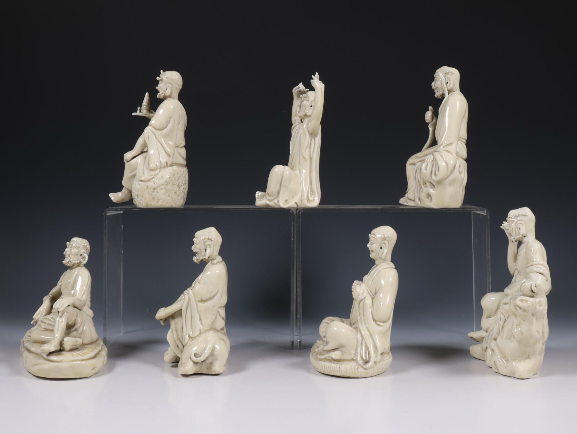 China, collection of seven blanc-de-Chine figures, 20th century, - Image 2 of 5