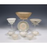 China, collection of celadon and white-glazed cups and bowls, Song-Ming dynasty (916-1644) and later