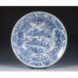 China, blue and white Swatow dish, 17th century,