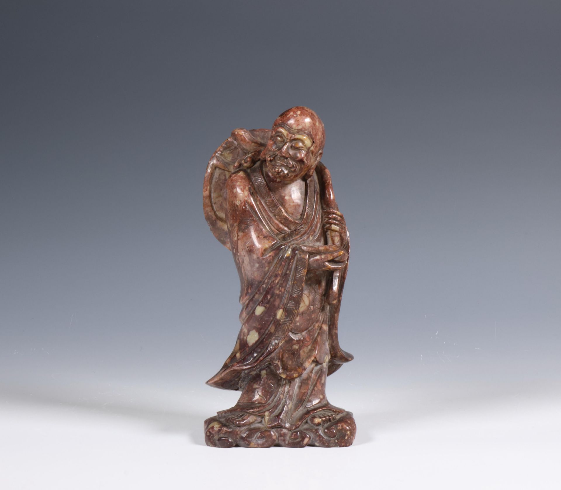 China, shoushan soapstone figure of Damo, ca. 1900,