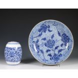 China, blue and white charger, late Qing dynasty (1644-1912)