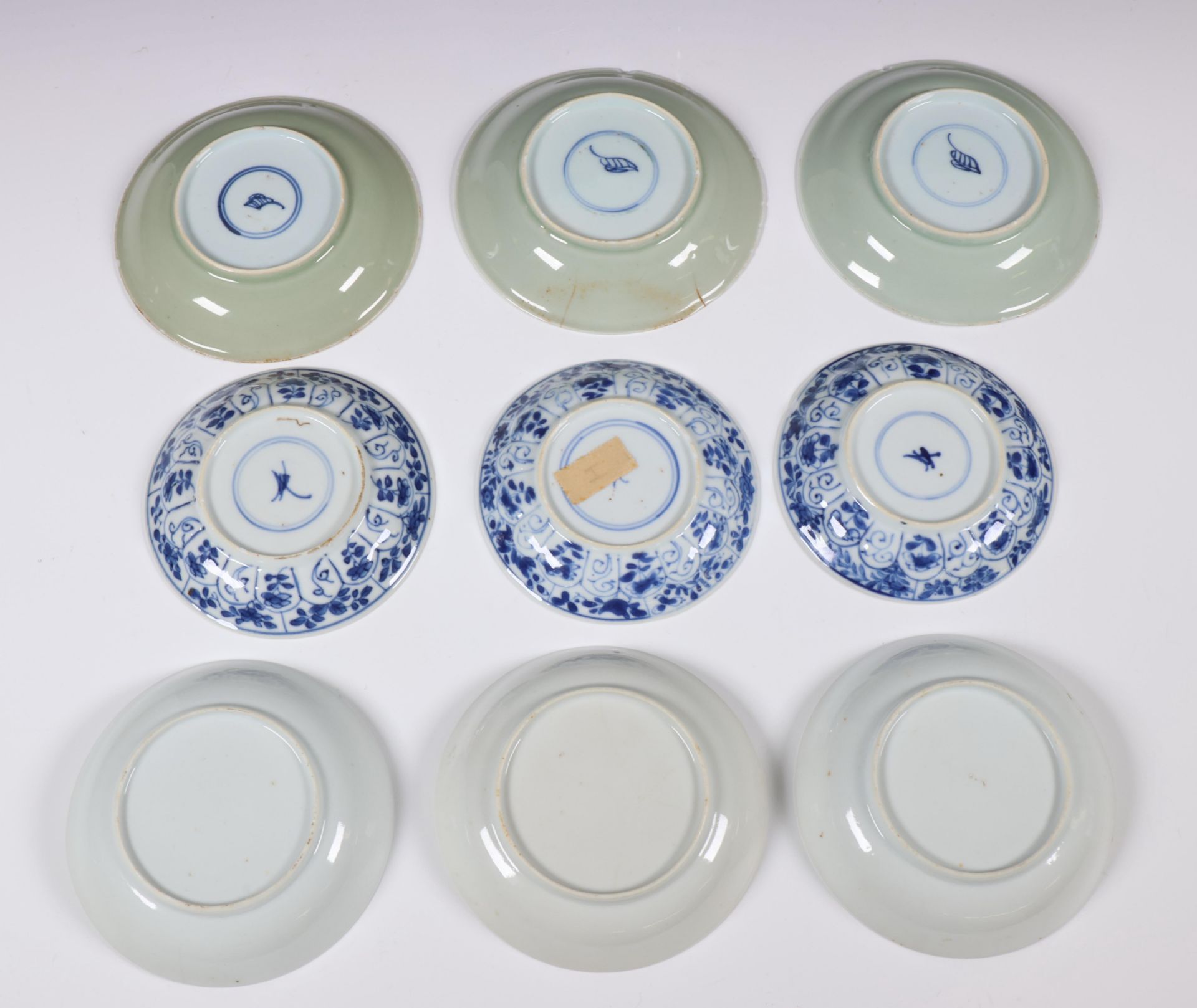 China, collection of blue and white porcelain 'floral' cups and saucers, Kangxi period (1662-1722) a - Image 5 of 5