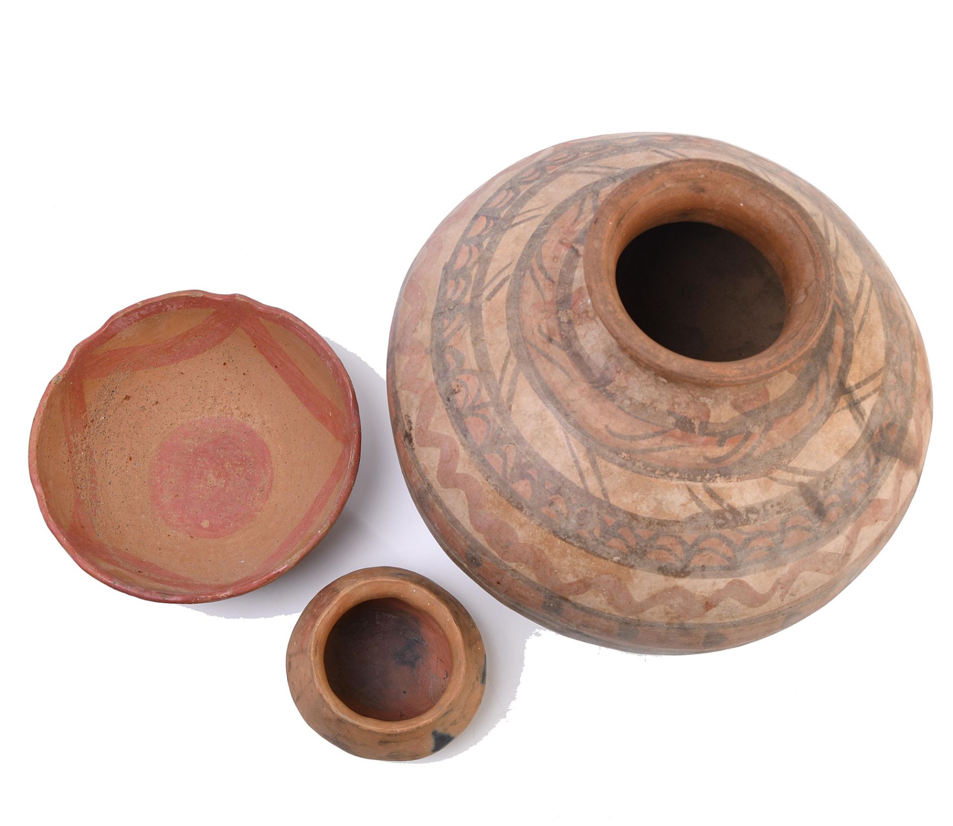 Three Carribean earthenware pots; - Image 2 of 3