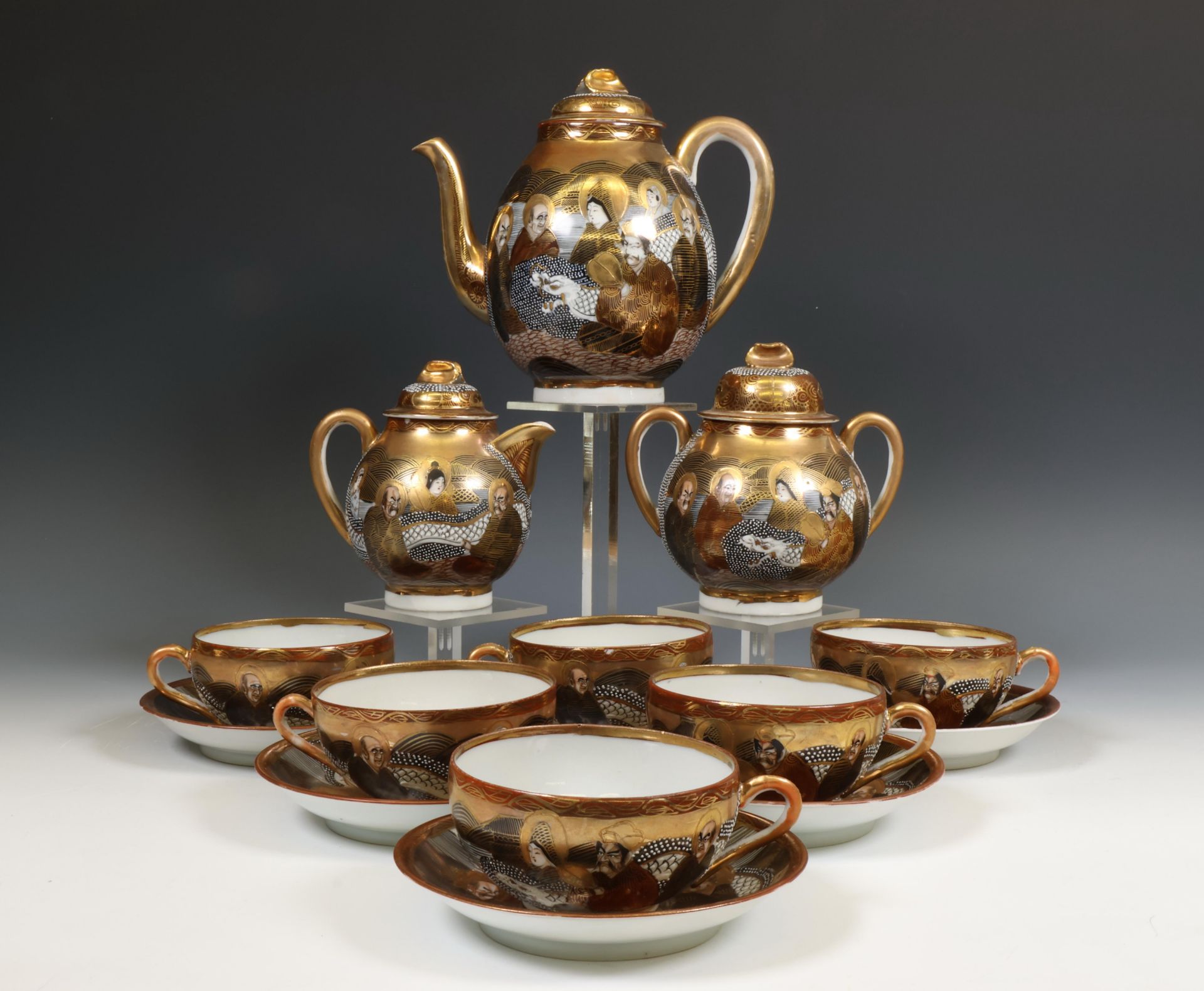 Japan, Satsuma porcelain tea-service, early 20th century,