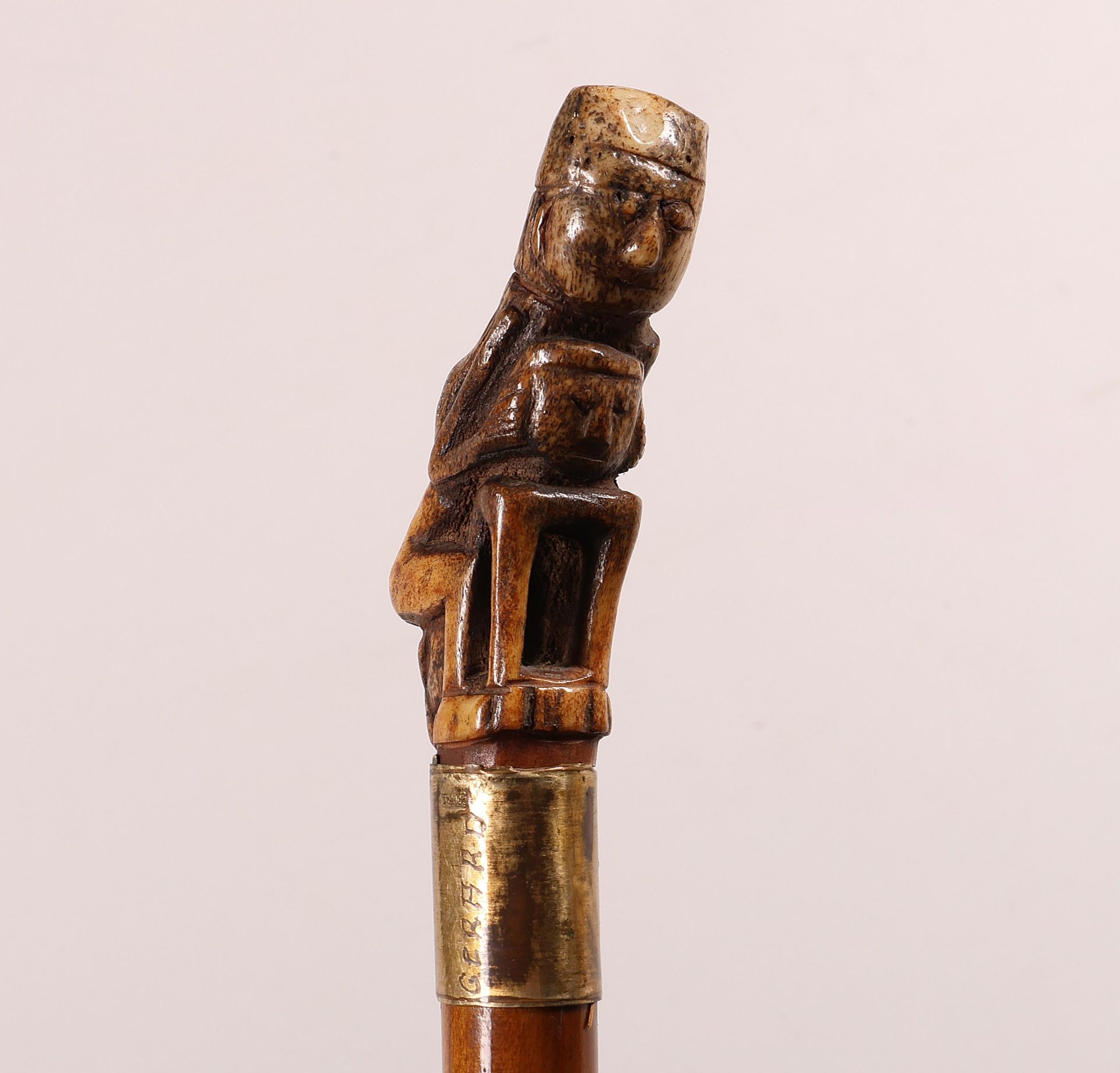 Lombok, a cane with carved bone handle. - Image 4 of 6