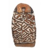 Papua, Asmat, a broad carved shield