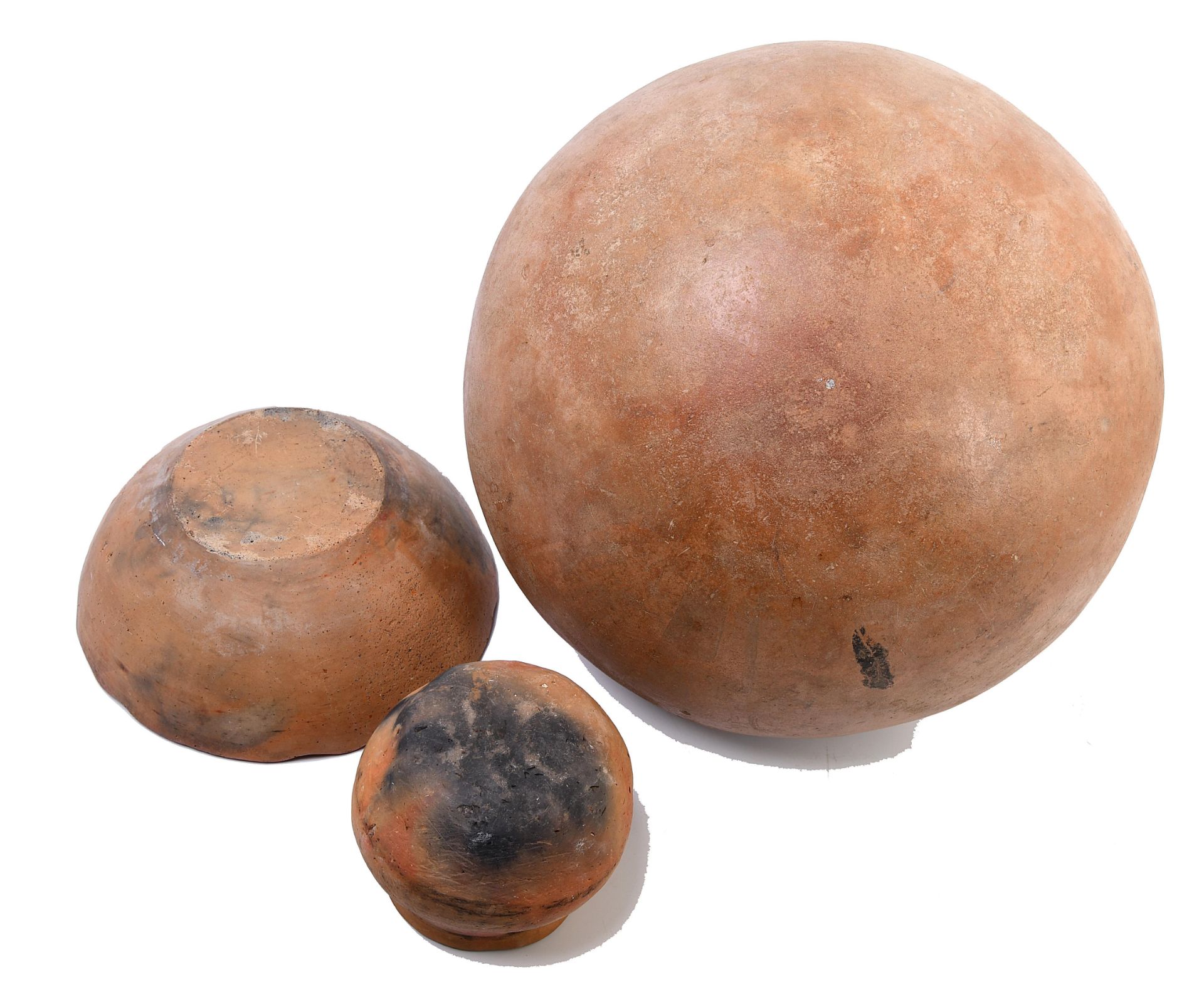 Three Carribean earthenware pots; - Image 3 of 3