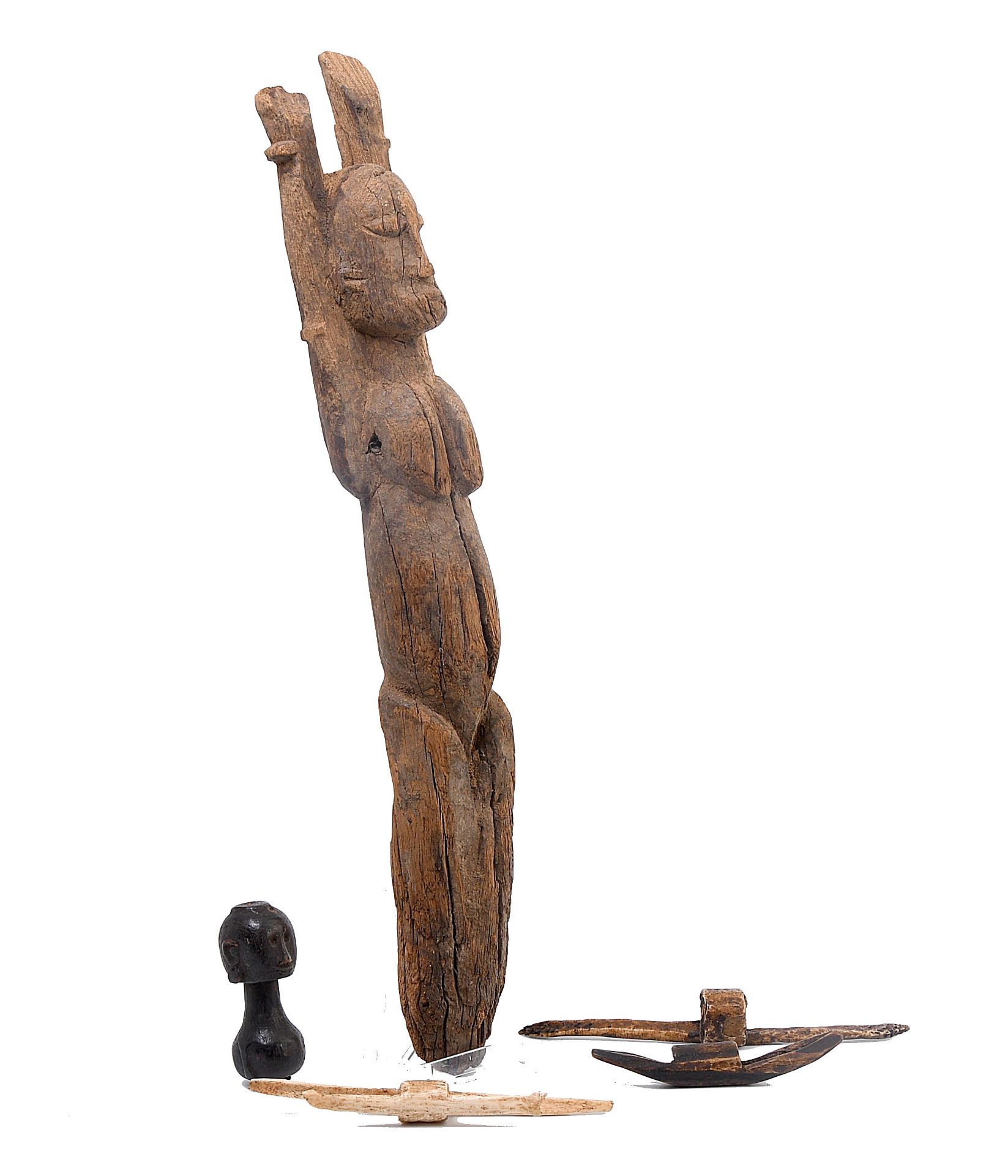 A collection of five various Tribal objects;