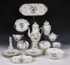 Herend, porseleinen servies, decor 'Rothschild Bird', 20e eeuw;