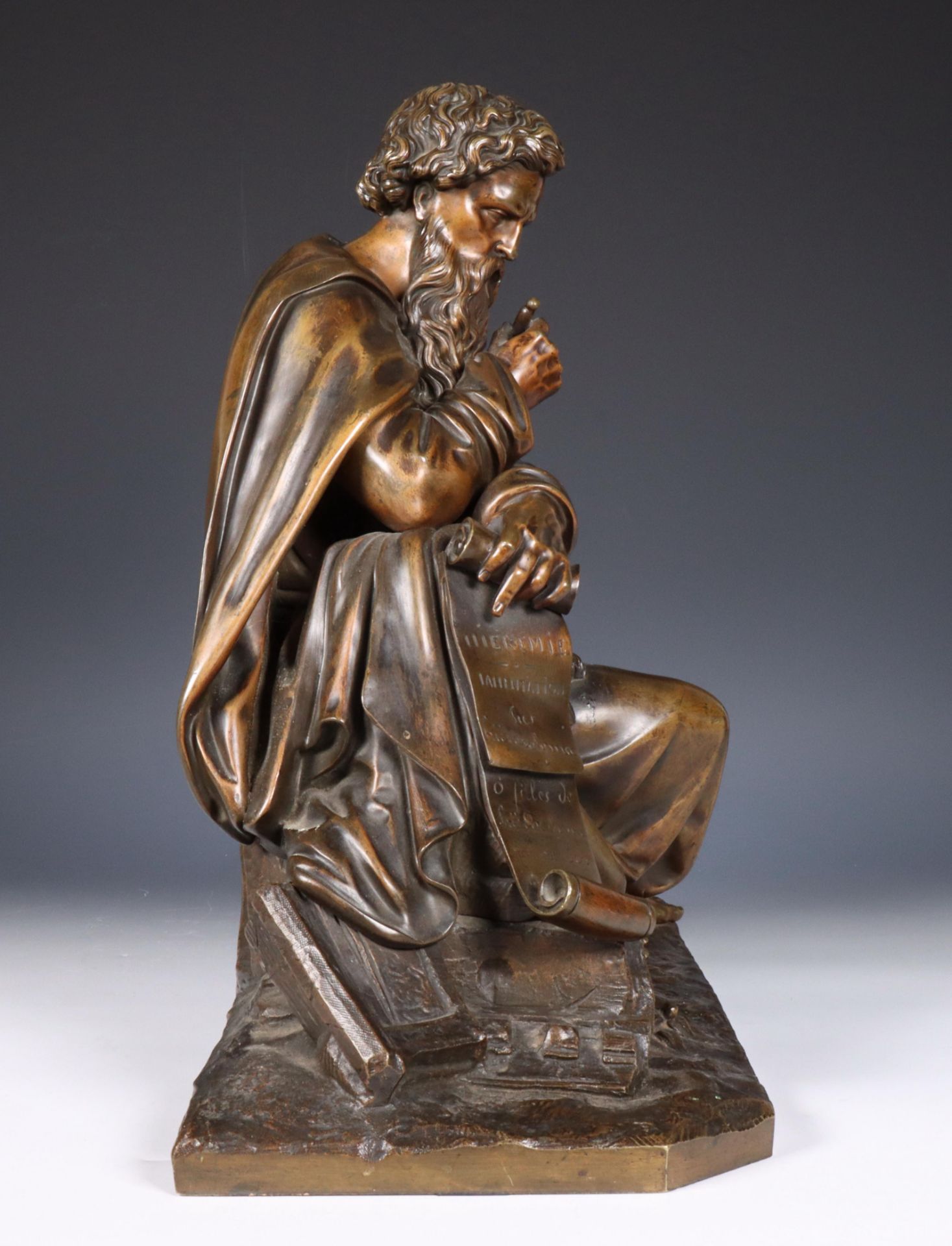 Europese School, bronzen sculptuur, 19e eeuw - Image 6 of 6