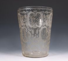 Duitsland, grote glazen druivenspoeler, ca. 1800;