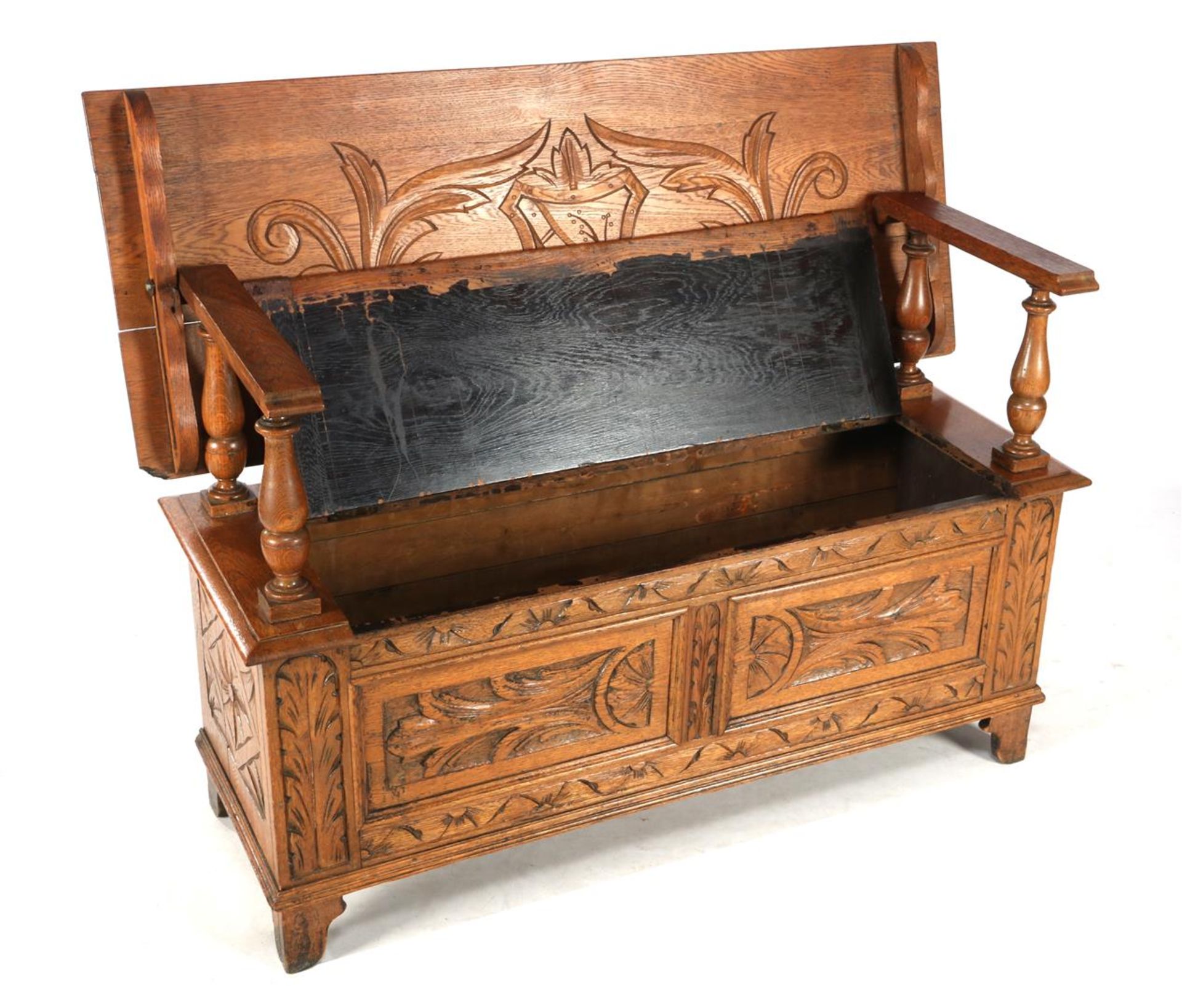 Oak bench/cabinet - Bild 2 aus 3