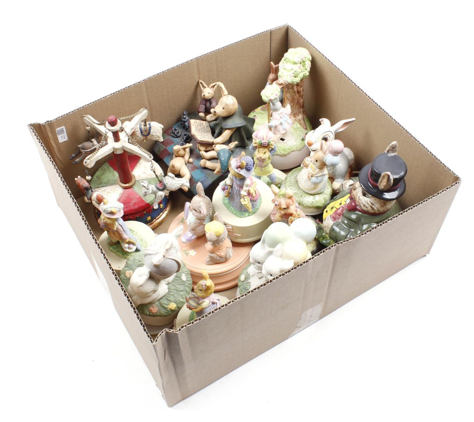 Box various figurines