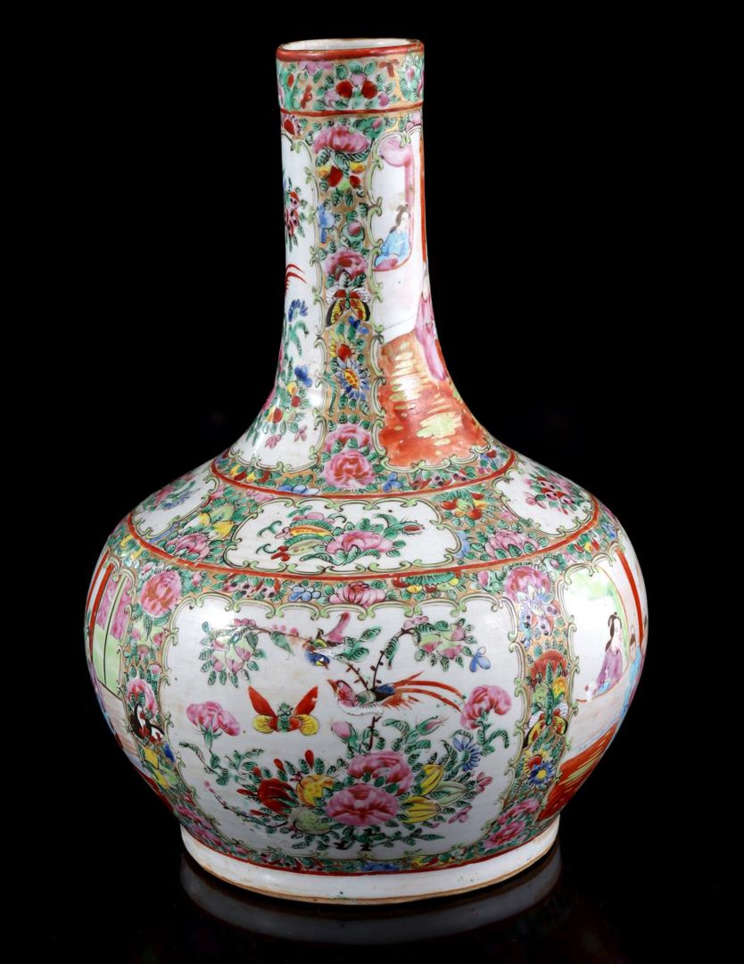 Porcelain Cantonese vase - Image 3 of 4