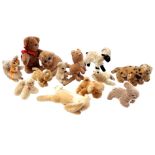 13 various stuffed animals
